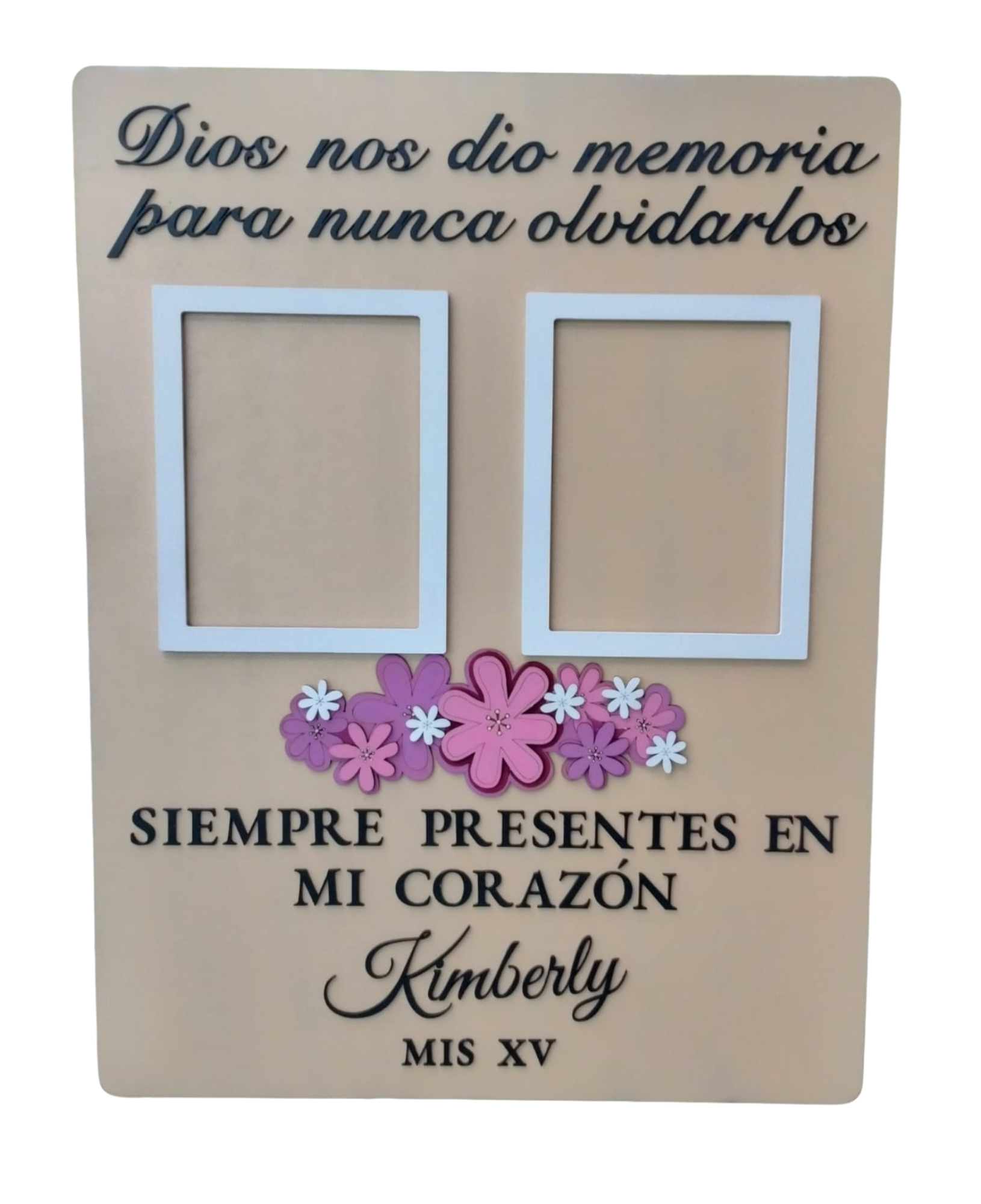 Cartel "En memoria de..."