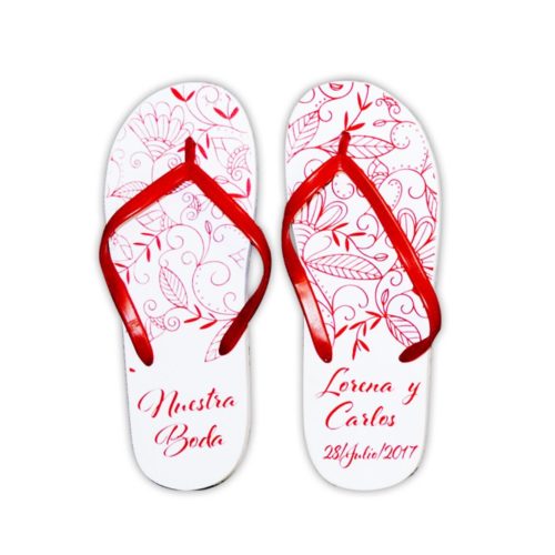 48. Sandalias Nuestra Boda con Flores