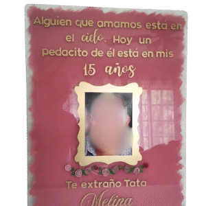 Cartel en Memoria de (Acrilico)