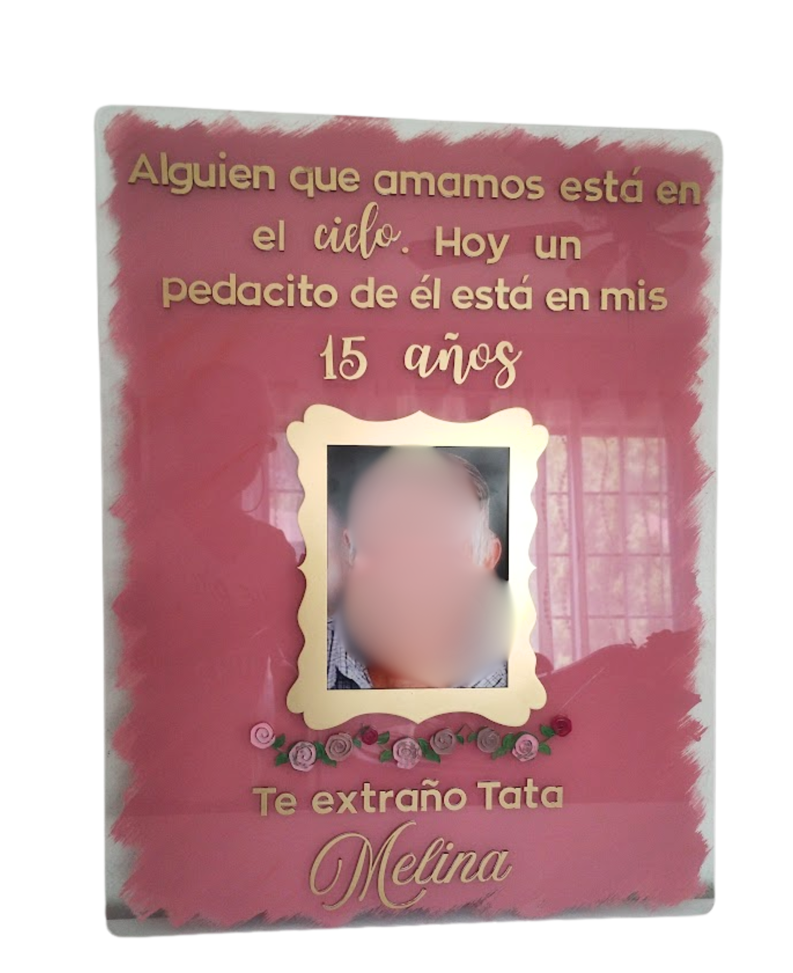 Cartel en Memoria de (Acrilico)