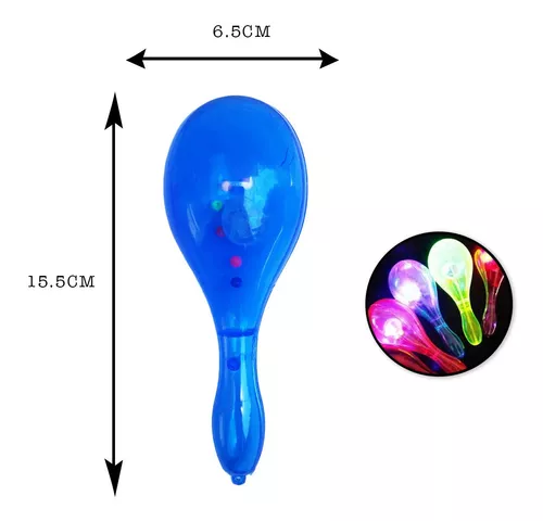 Maracas Led Plástico Sonaja (12 piezas.) - Imagen 2