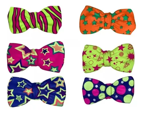 Moño Decorado Neon Plástico (12 piezas.)