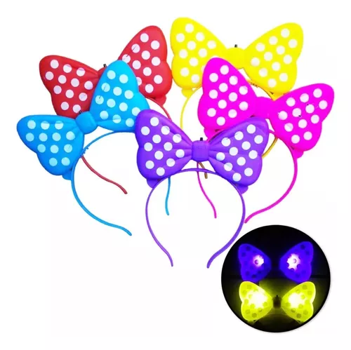 Diademas Luminosas Led Moño (12 piezas.)