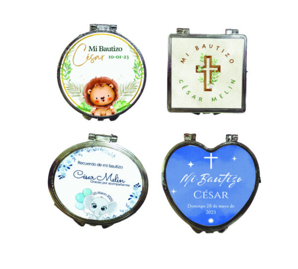 Espejos de Plástico Personalizados Bautizo