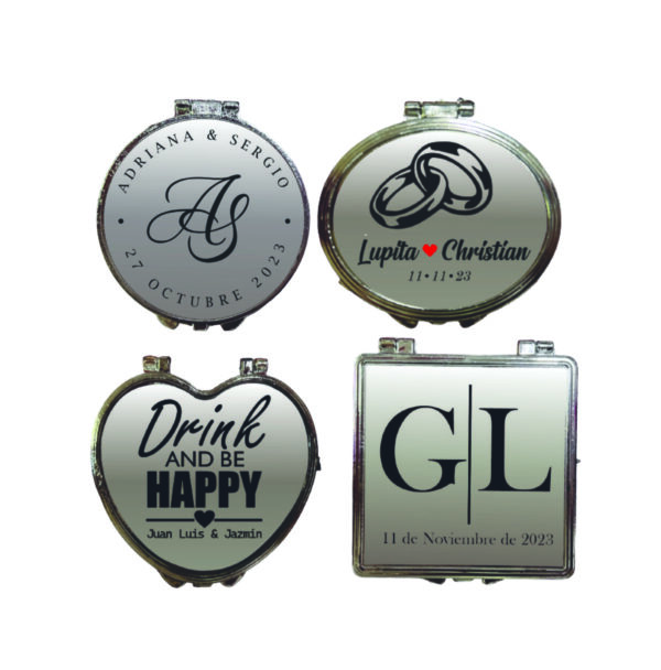 Espejos de Plástico Personalizados Boda