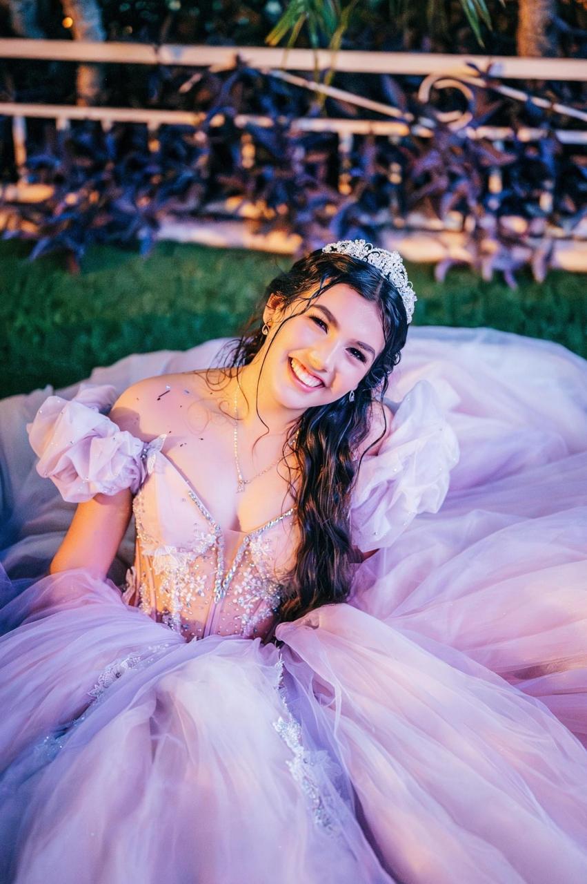 Vestido XV Lila Mariposa