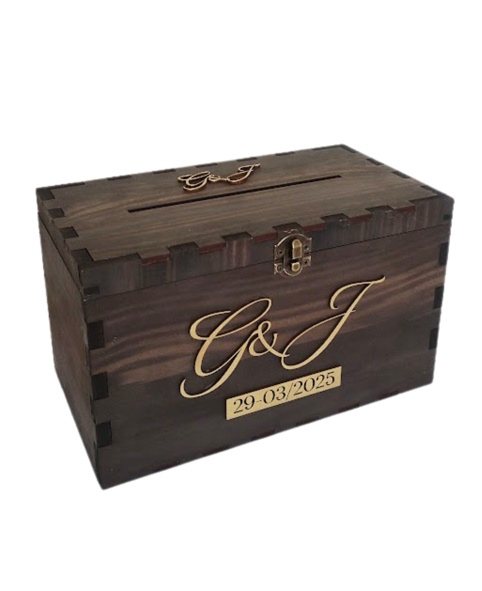 Caja para Sobres Personalizada con Iniciales y Fecha CS-C04