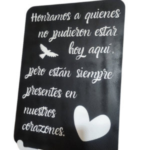 Cartel conmemorativo chico