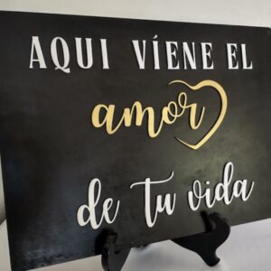 Cartel para pajecitos madera
