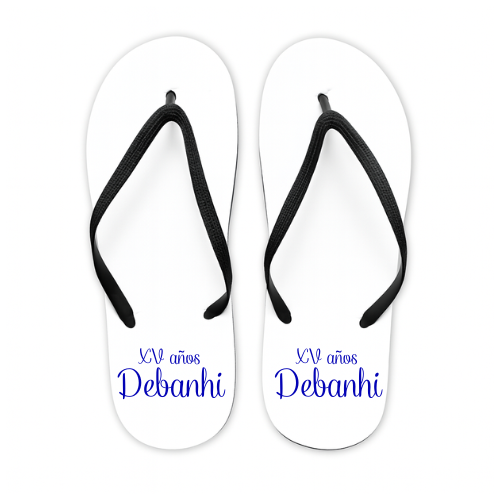 24. Sandalias XV Nombre Cursivo